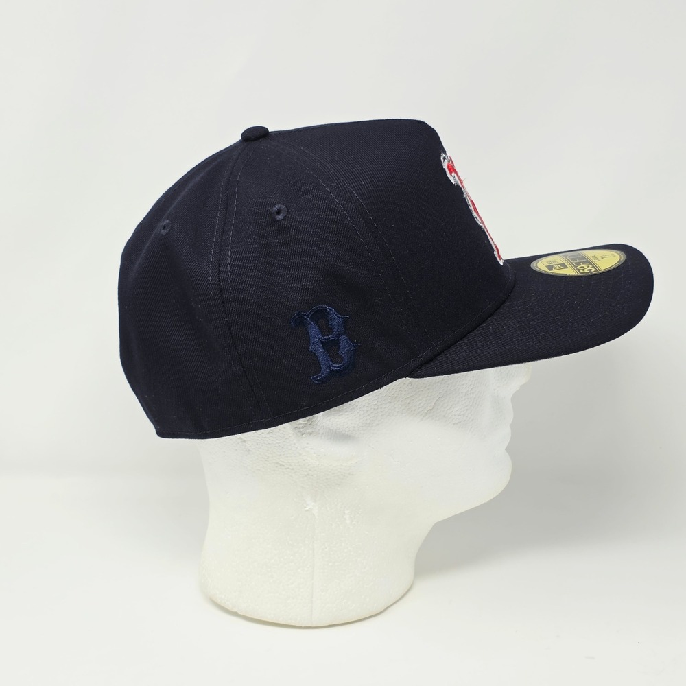 New Era 59FIFTY A-Frame Boston Red Sox Barbed Wire Hat Navy Blue 7 1/2 Fitted - Picture 2 of 8